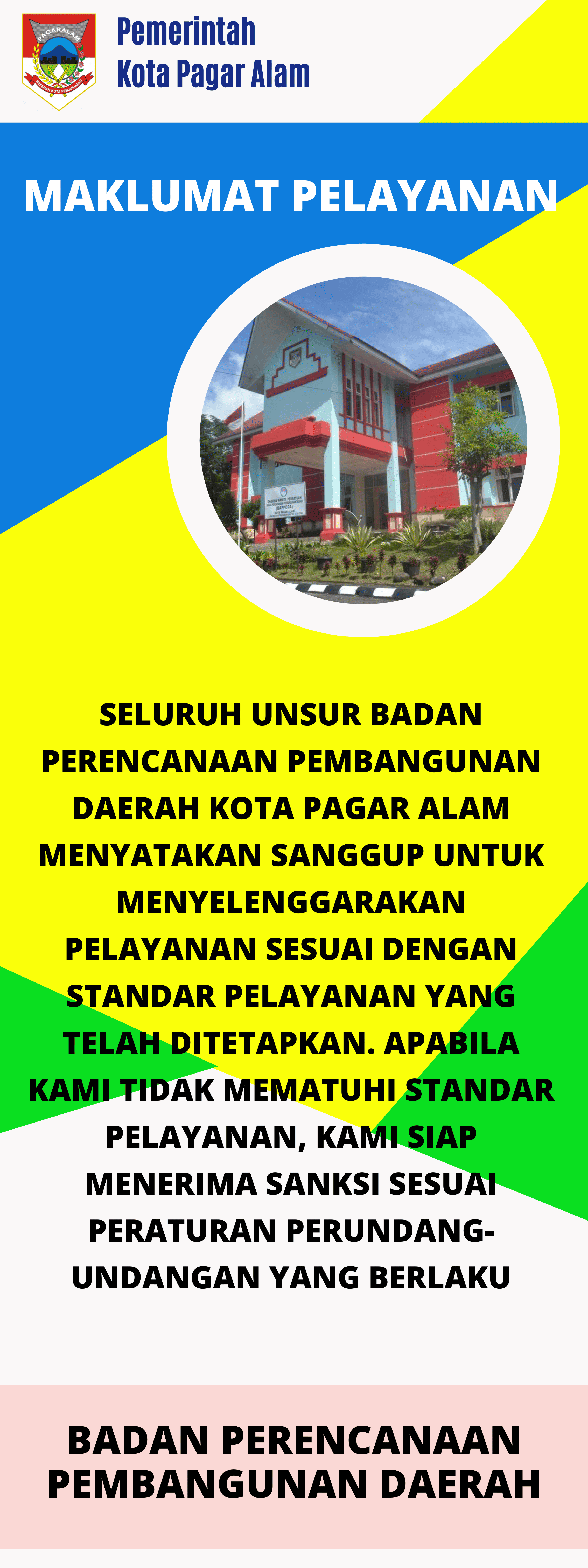 Maklumat Pelayanan Bappeda Pagar Alam