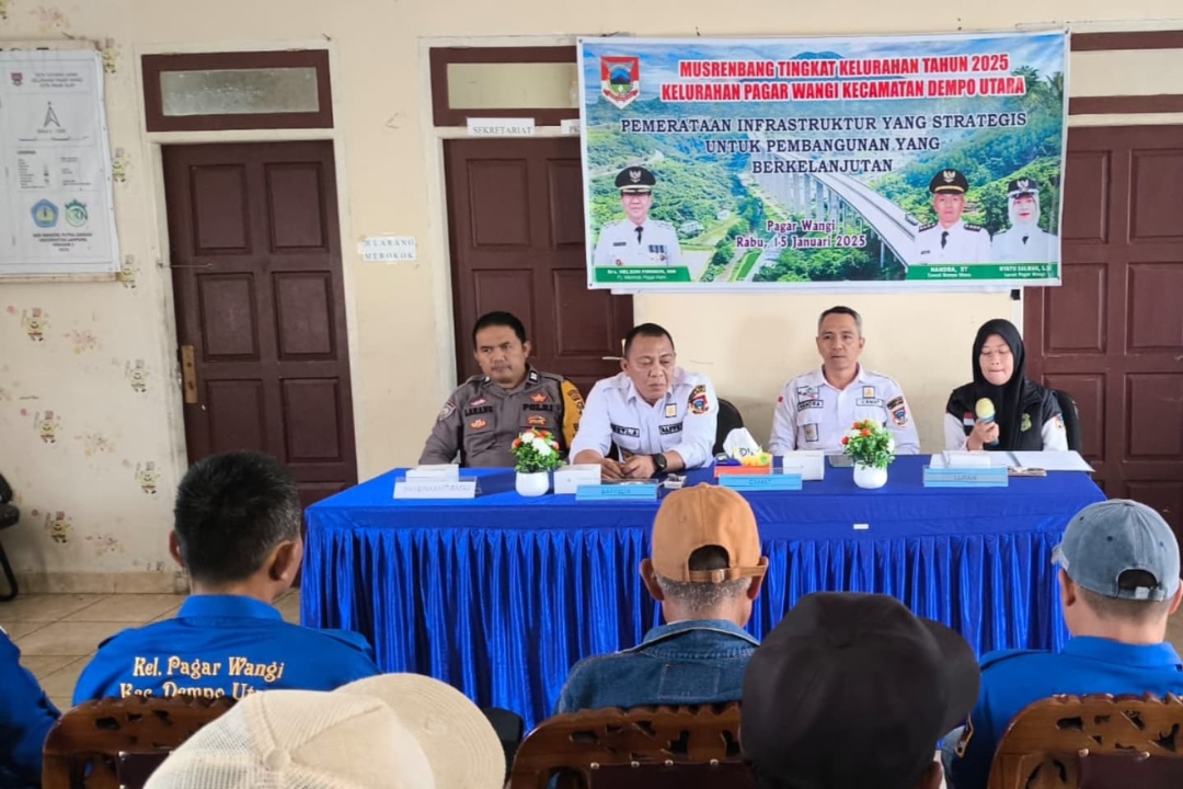 Tanggal 15 Januari 2025, Musrenbang Tingkat Kelurahan di Kelurahan Pagar Wangi Dempo Utara, Kelurahan Candi Jaya Dempo Tengah, Kelurahan Lubuk Buntak Dempo Selatan, Kelurahan Ulu RurahPagar Alam Selatan dan Kelurahan Bangun Jaya Pagar Alam Utara